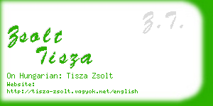 zsolt tisza business card